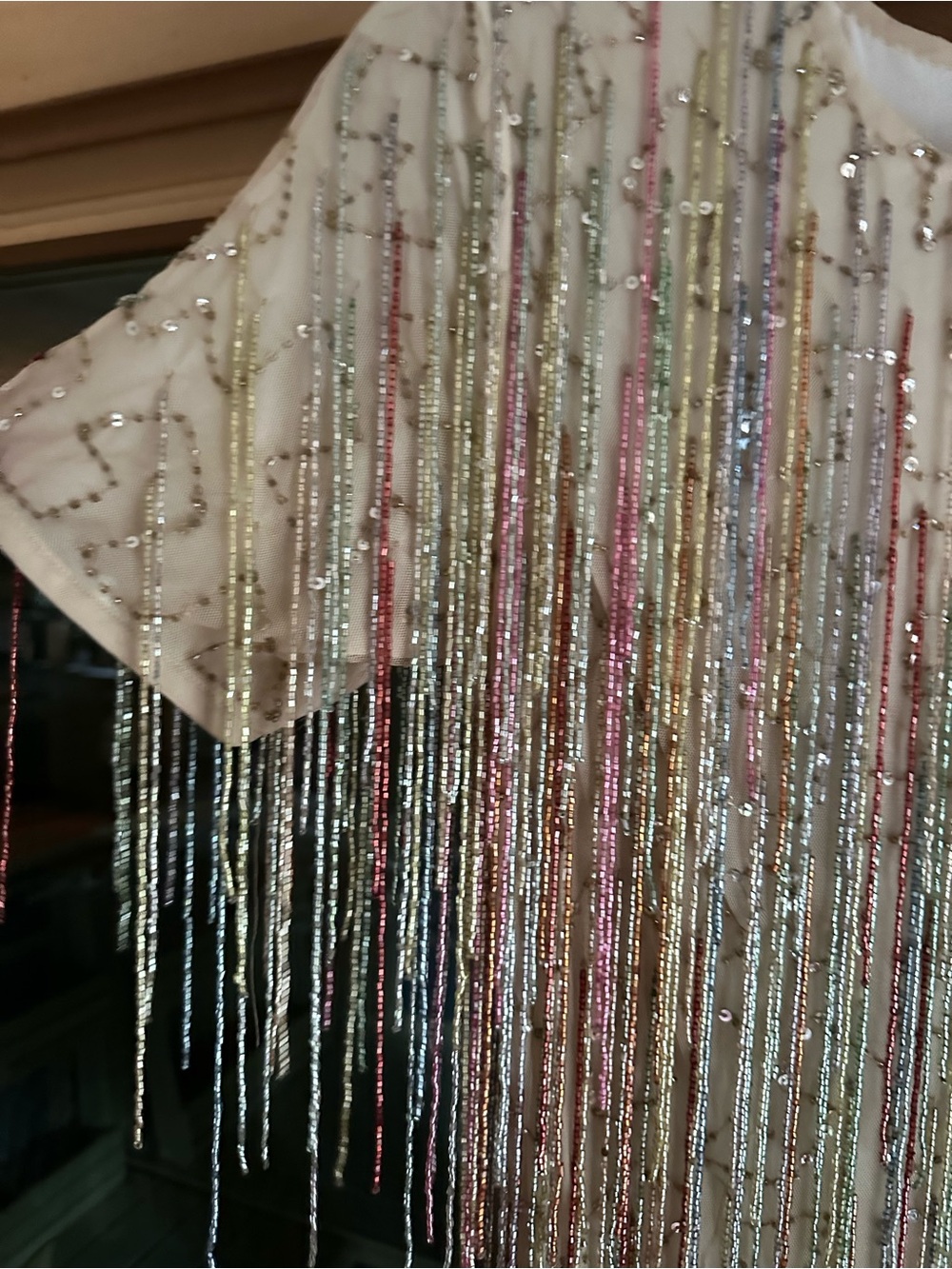 Nasty Gal Party Mini Dress in Rainbow Beaded Fringe - Picture 7 of 13